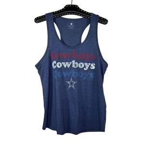 Cowboys Racerback Football Tank Top Medium